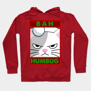 Cute Grouchy "Bah Humbug" Cat Hoodie